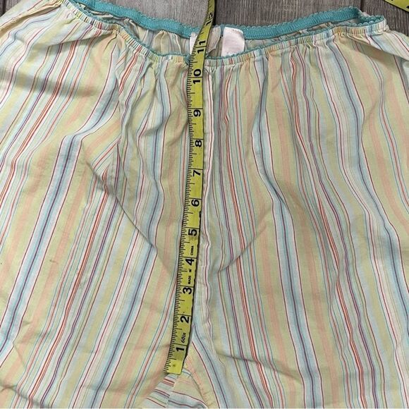 Vintage Victoria’s Secret Striped Capri Pajama Pants Small Yellow Blue Pink - Picture 8 of 12